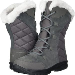 Columbia womens Ice Maiden II Snow Boot - size 8 - colour Shale/Dark Raspberry